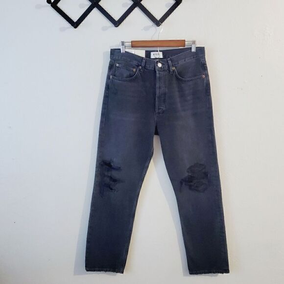 Agolde 90's Mid Rise Straight Leg Distressed Jeans In Vagabond Size 28 NWT - Picture 12 of 14